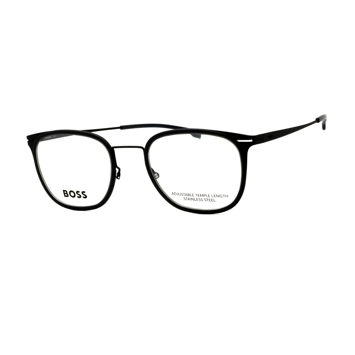 Armazón oftálmica Hugo Boss Aviador 1427 color Negro posición tres cuartos