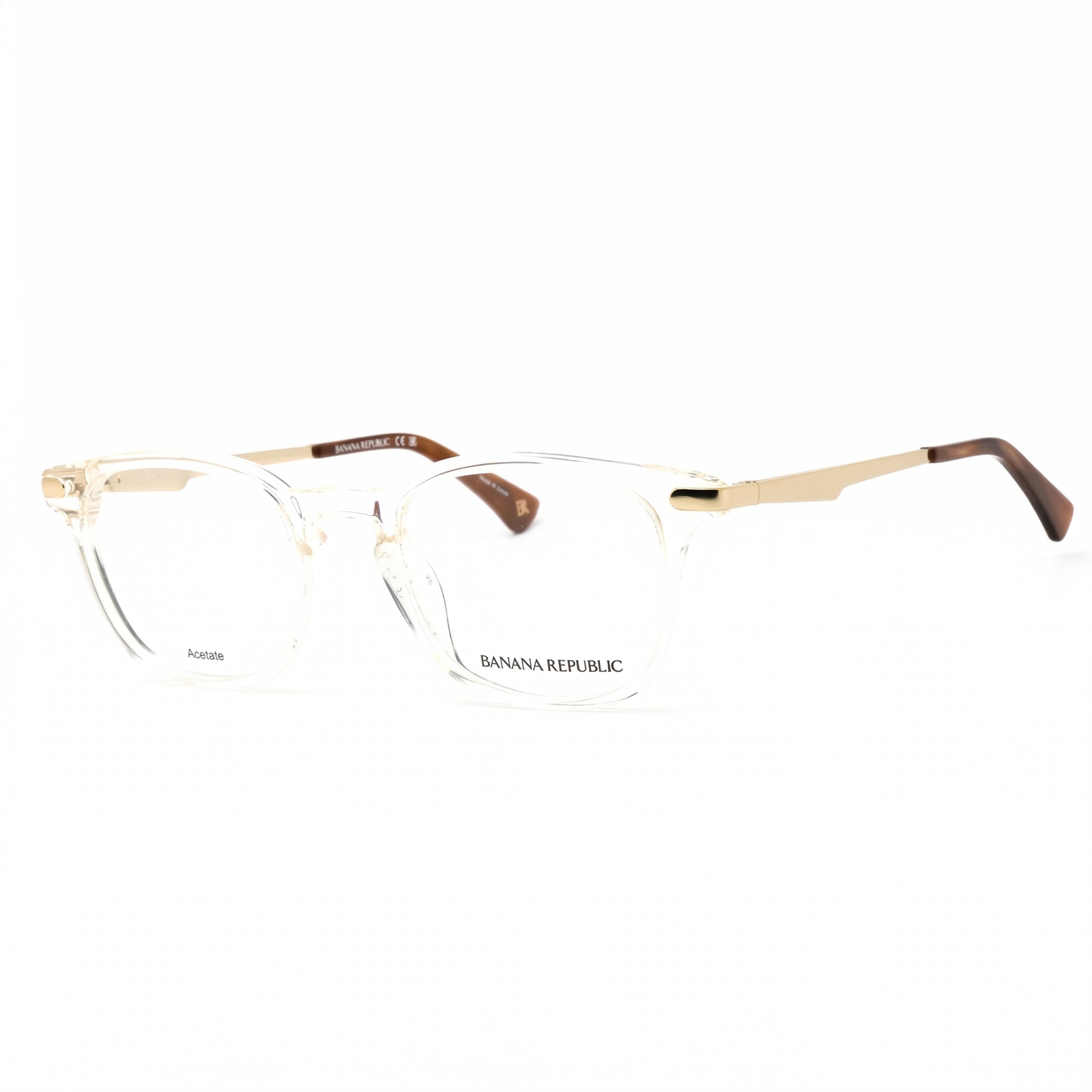 Armazón oftálmica Banana Republic Jayvon color Transparente posición tres cuartos