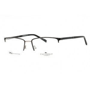 Armazón oftálmica Chesterfield 98XL color Negro/Plata posición tres cuartos