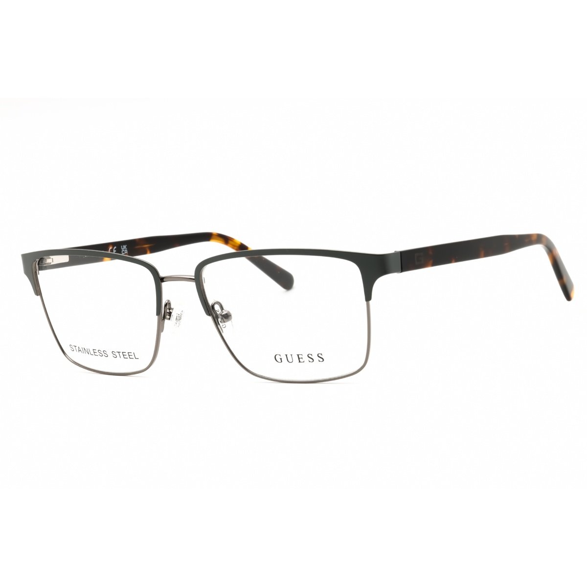 Armazón oftálmica Guess GU50070 color Plata posición tres cuartos