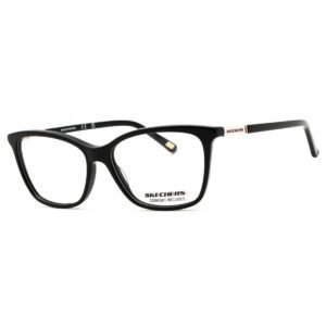 Armazón oftálmica Skechers SE2174 color Negro/Dorado posición tres cuartos