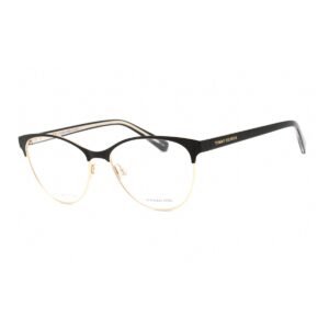 Armazón oftálmica Tommy Hilfiger 1886 Black and Gold tres cuartos izquierda